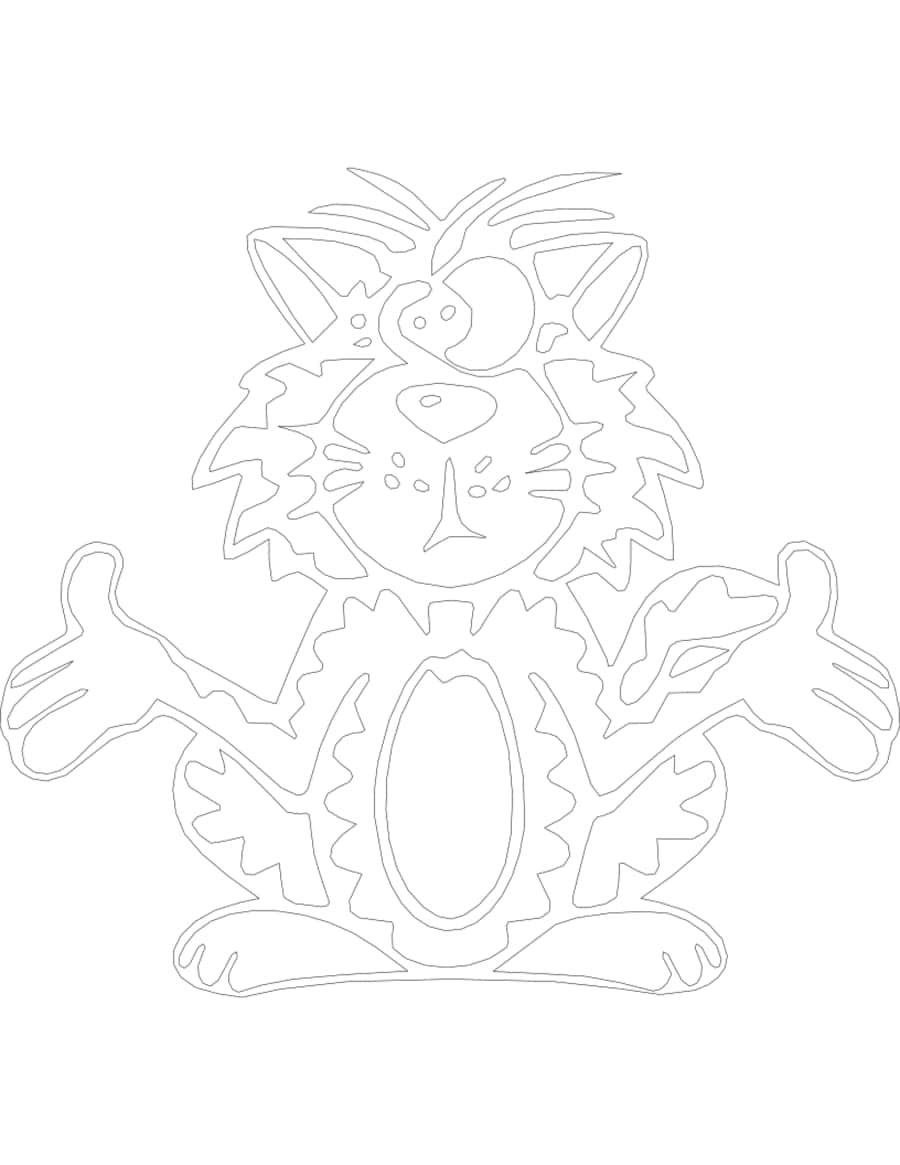 Cat Cross Eyed Coloring Pdf Free Vectors
